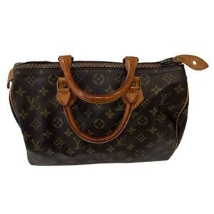 *B49 LOUIS VUITTON Monogram Canvas Speedy Handbag